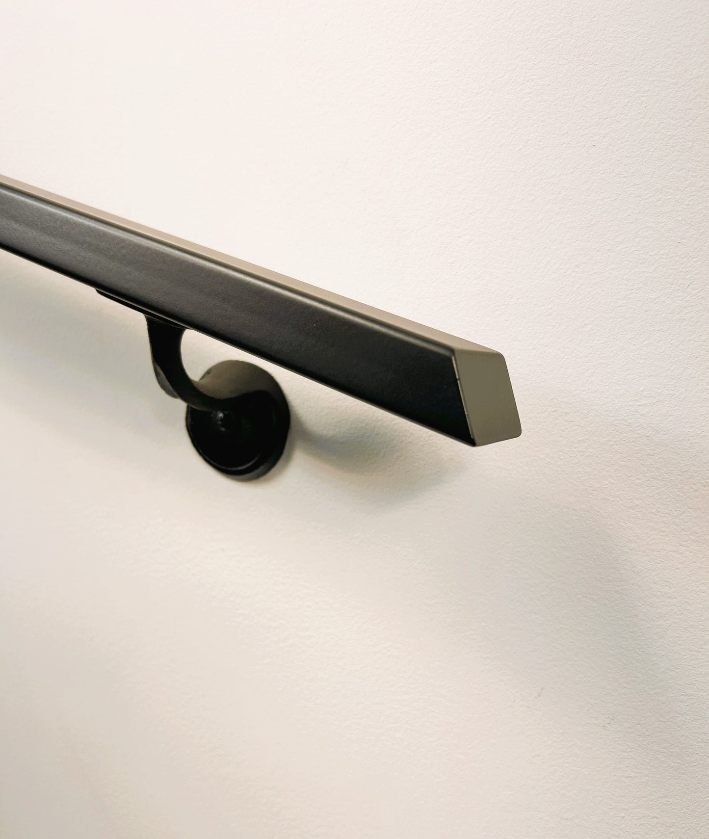 Metal Handrail 2”x1” Modern Powder Coated, Angled Finish