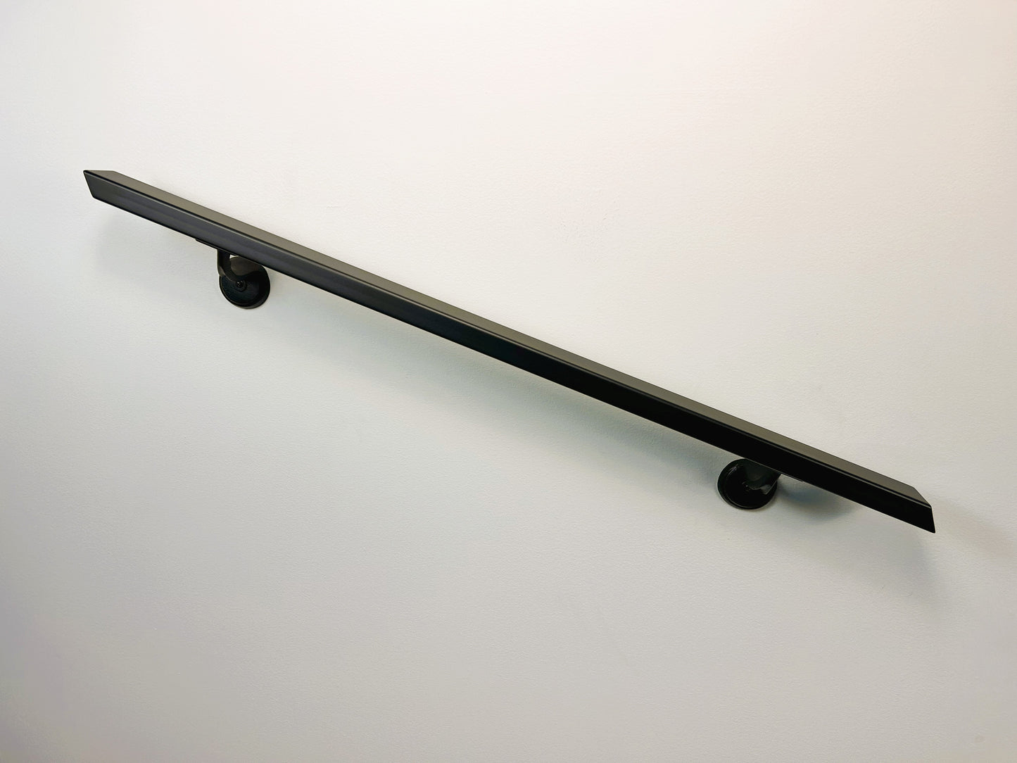 Metal Handrail 2”x1” Modern Powder Coated, Angled Finish