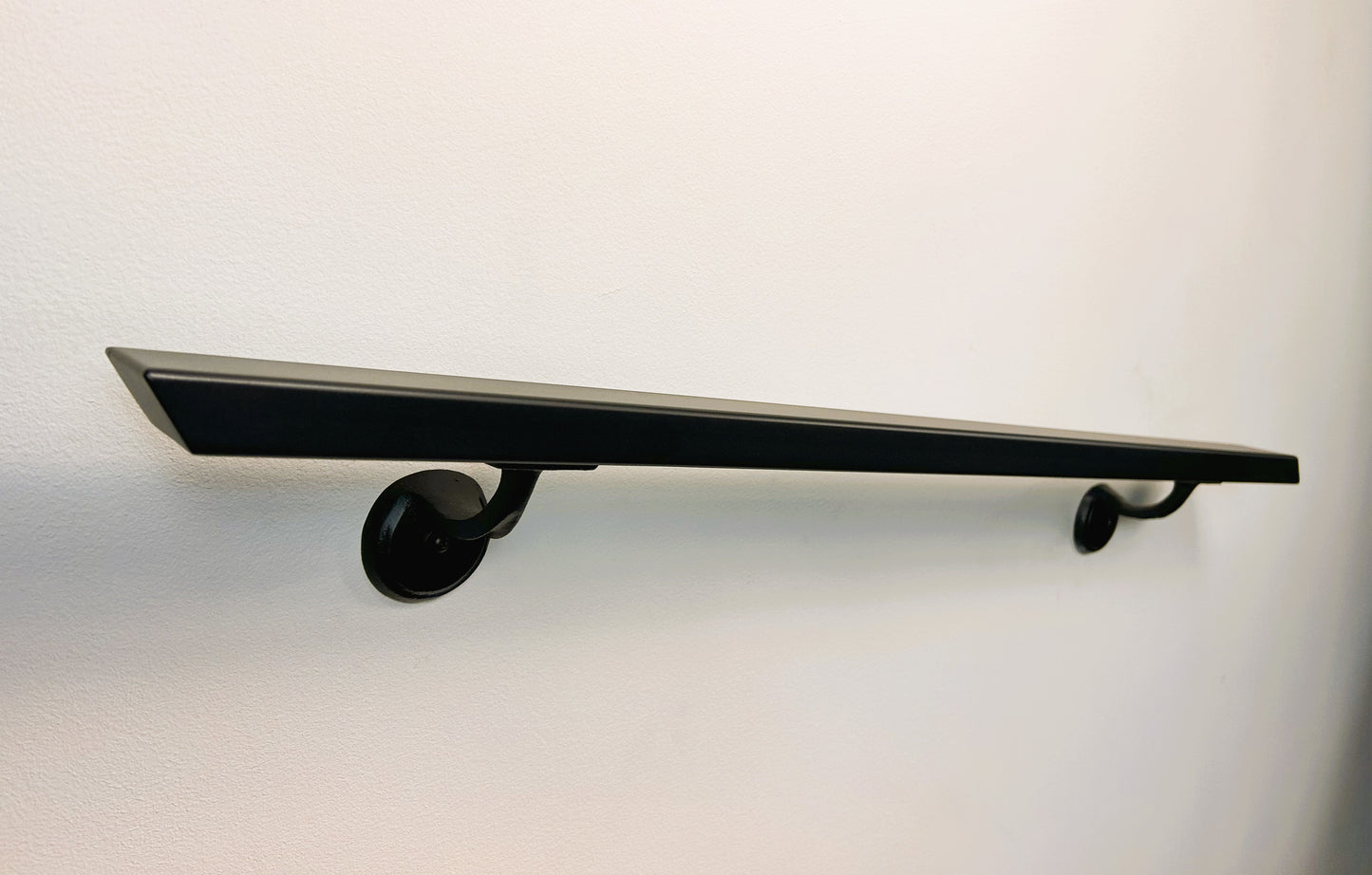 Metal Handrail 2”x1” Modern Powder Coated, Angled Finish