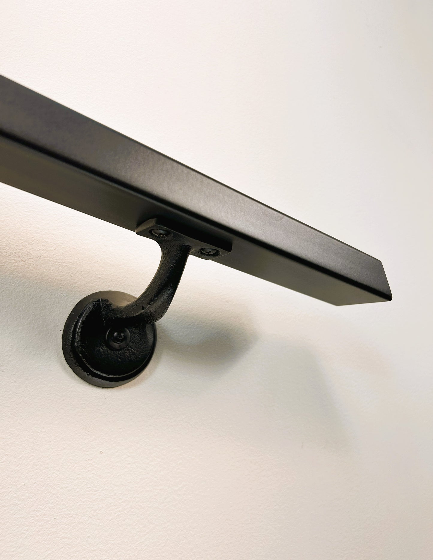 Metal Handrail 2”x1” Modern Powder Coated, Angled Finish