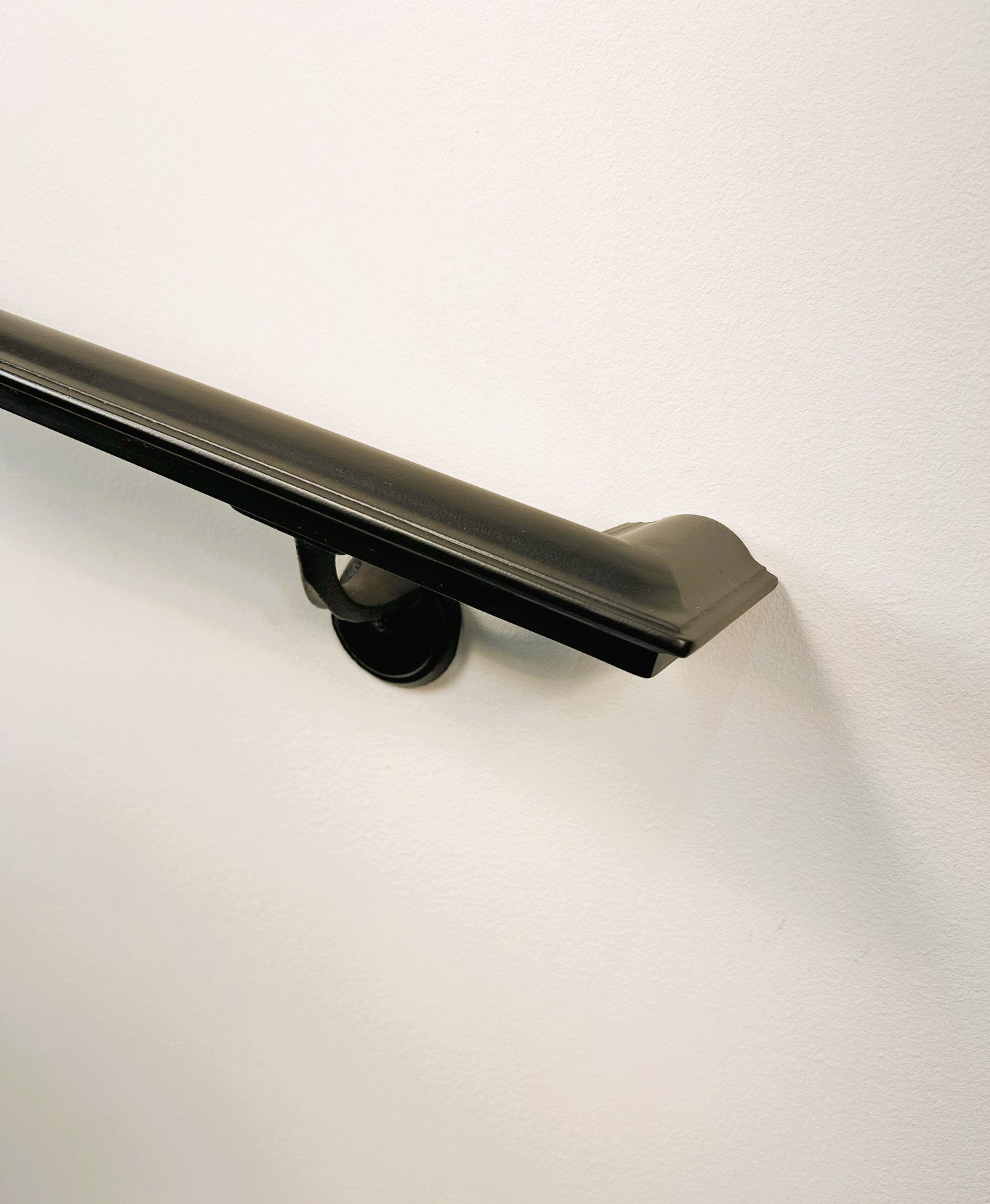 Metal Handrail 2 1/4" Molded Cap Powder Coated, ADA Compliant Return End