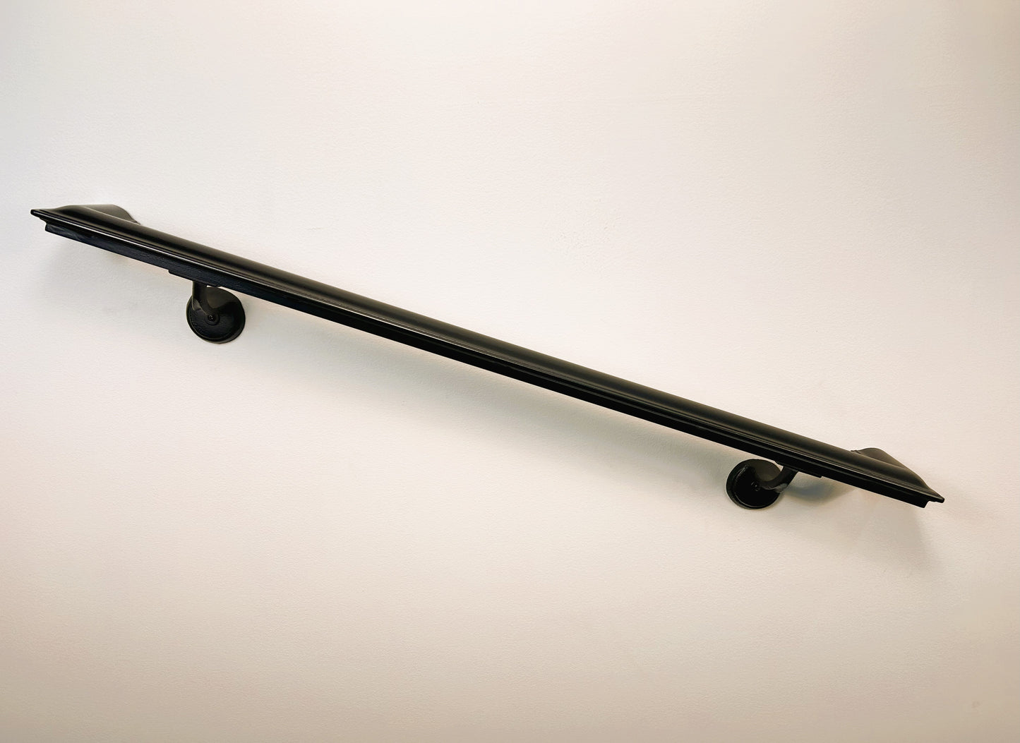 Metal Handrail 2 1/4" Molded Cap Powder Coated, ADA Compliant Return End