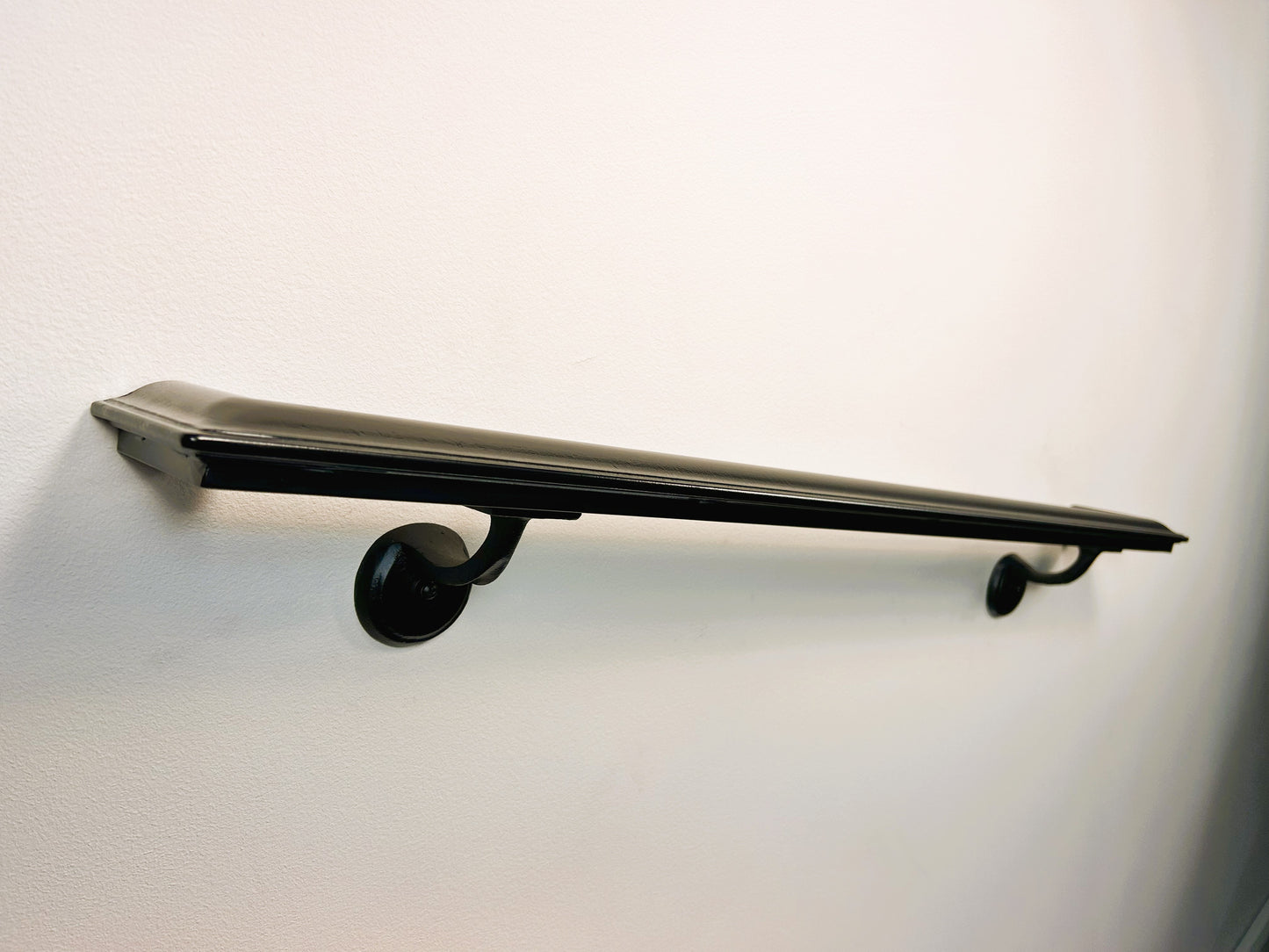 Metal Handrail 2 1/4" Molded Cap Powder Coated, ADA Compliant Return End