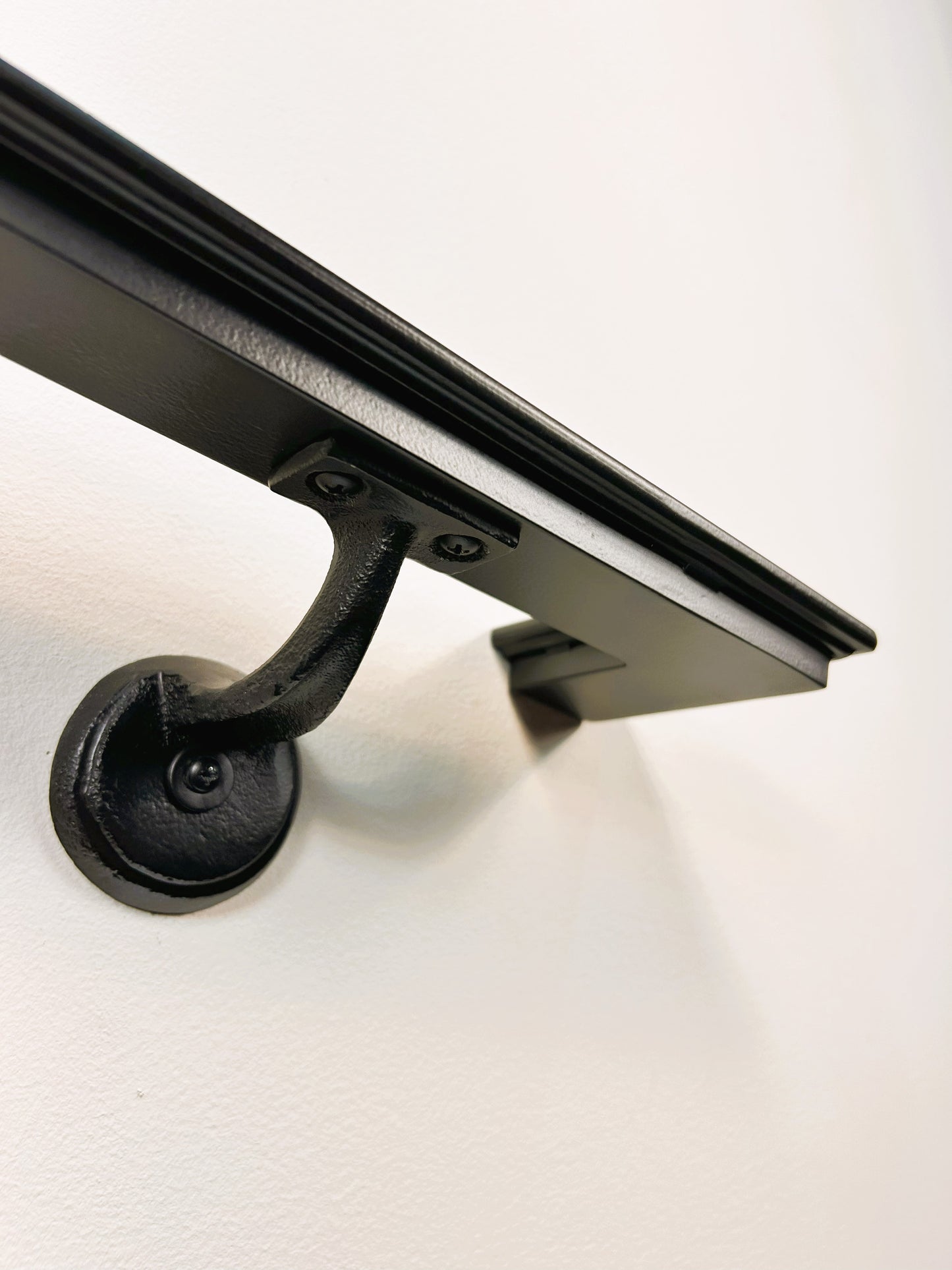 Metal Handrail 2 1/4" Molded Cap Powder Coated, ADA Compliant Return End