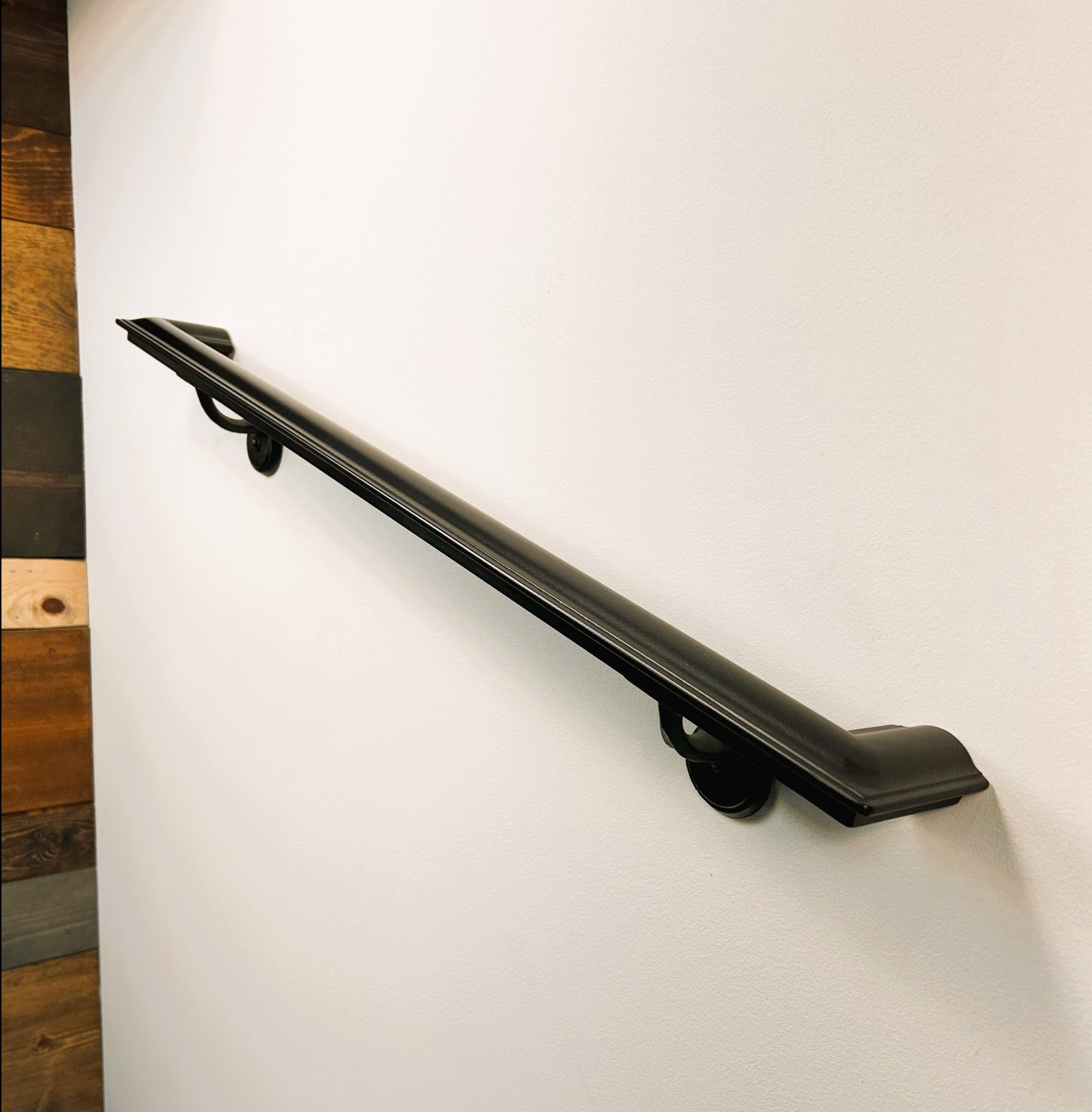 Metal Handrail 2 1/4" Molded Cap Powder Coated, ADA Compliant Return End