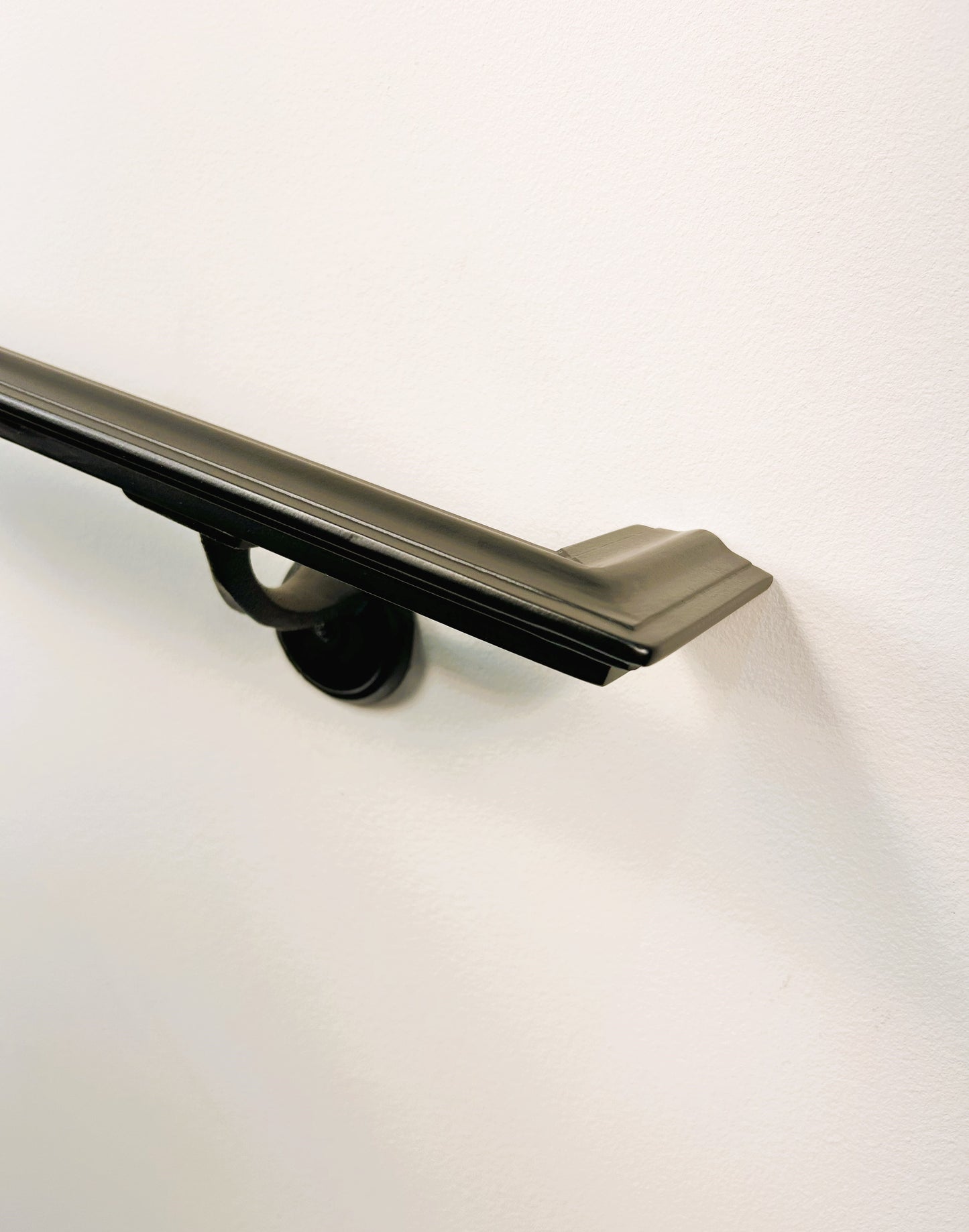 Metal Handrail 1-3/4" Molded Cap Powder Coated, ADA Compliant Return End