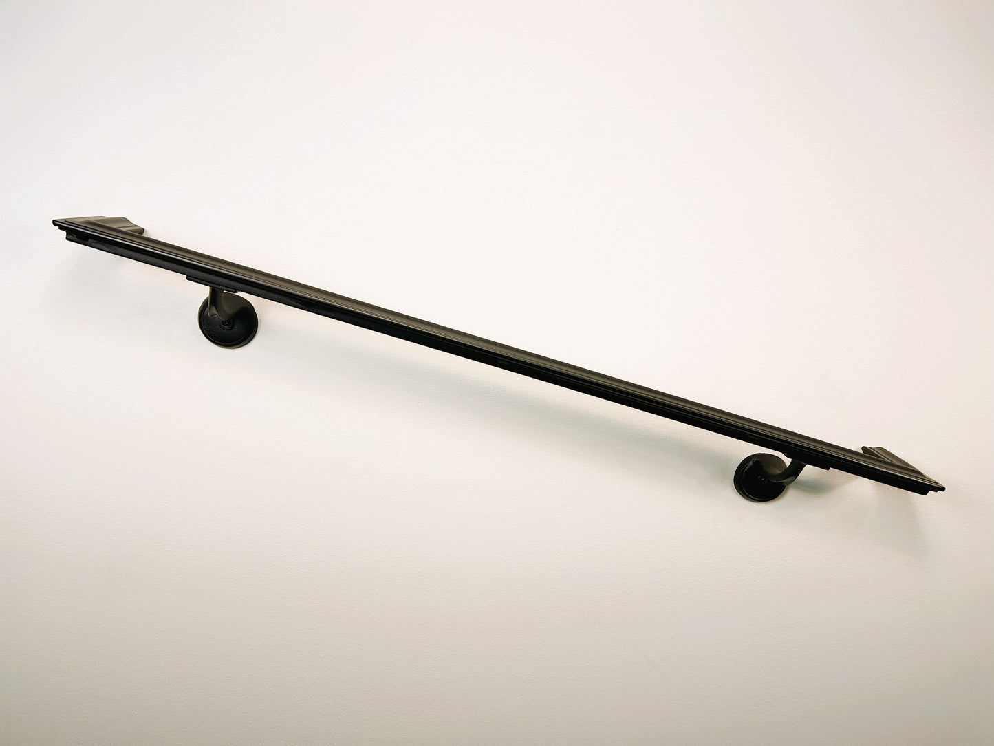 Metal Handrail 1-3/4" Molded Cap Powder Coated, ADA Compliant Return End