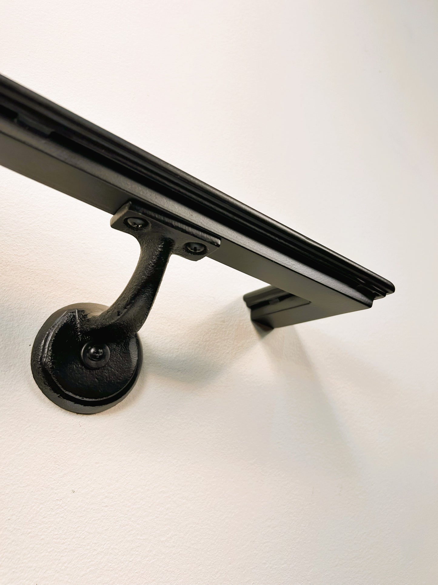 Metal Handrail 1-3/4" Molded Cap Powder Coated, ADA Compliant Return End