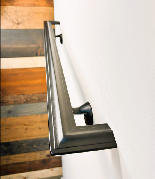 Metal Handrail 1-3/4" Molded Cap Powder Coated, ADA Compliant Return End