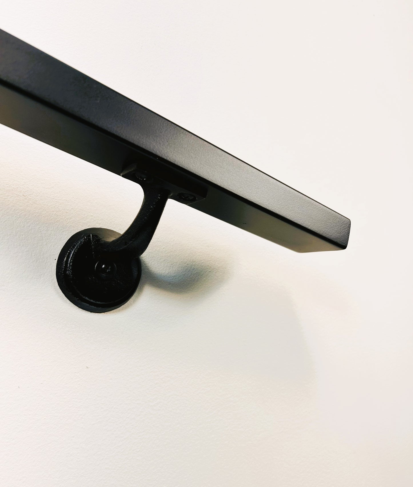 Metal Handrail 2"x 1" Modern Minimalist Powder Coated, Straight End Handrail