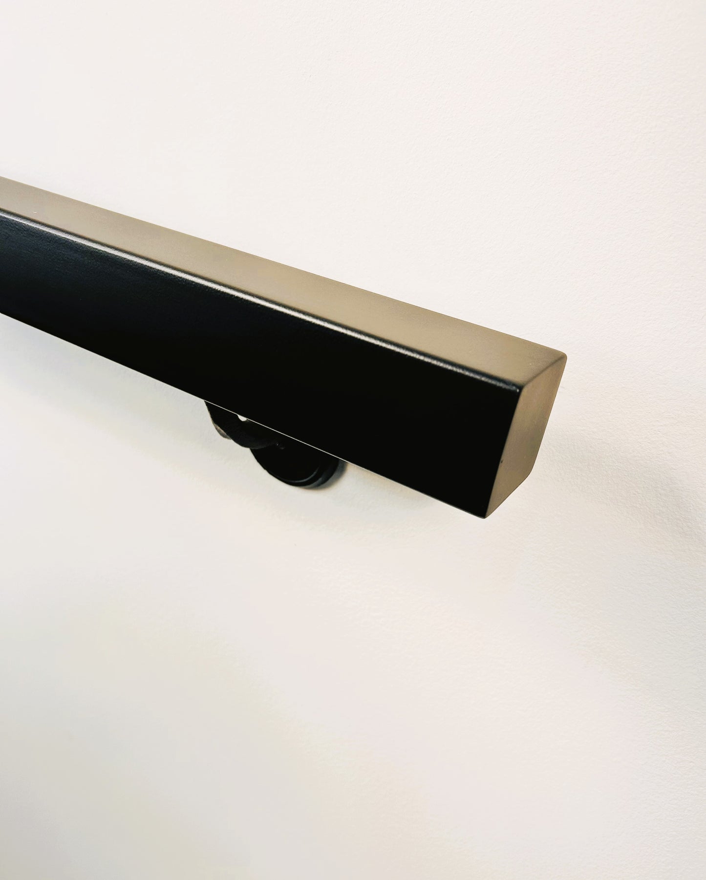 Metal Handrail 2"x 2" Modern Powder Coated, Straight End Handrail