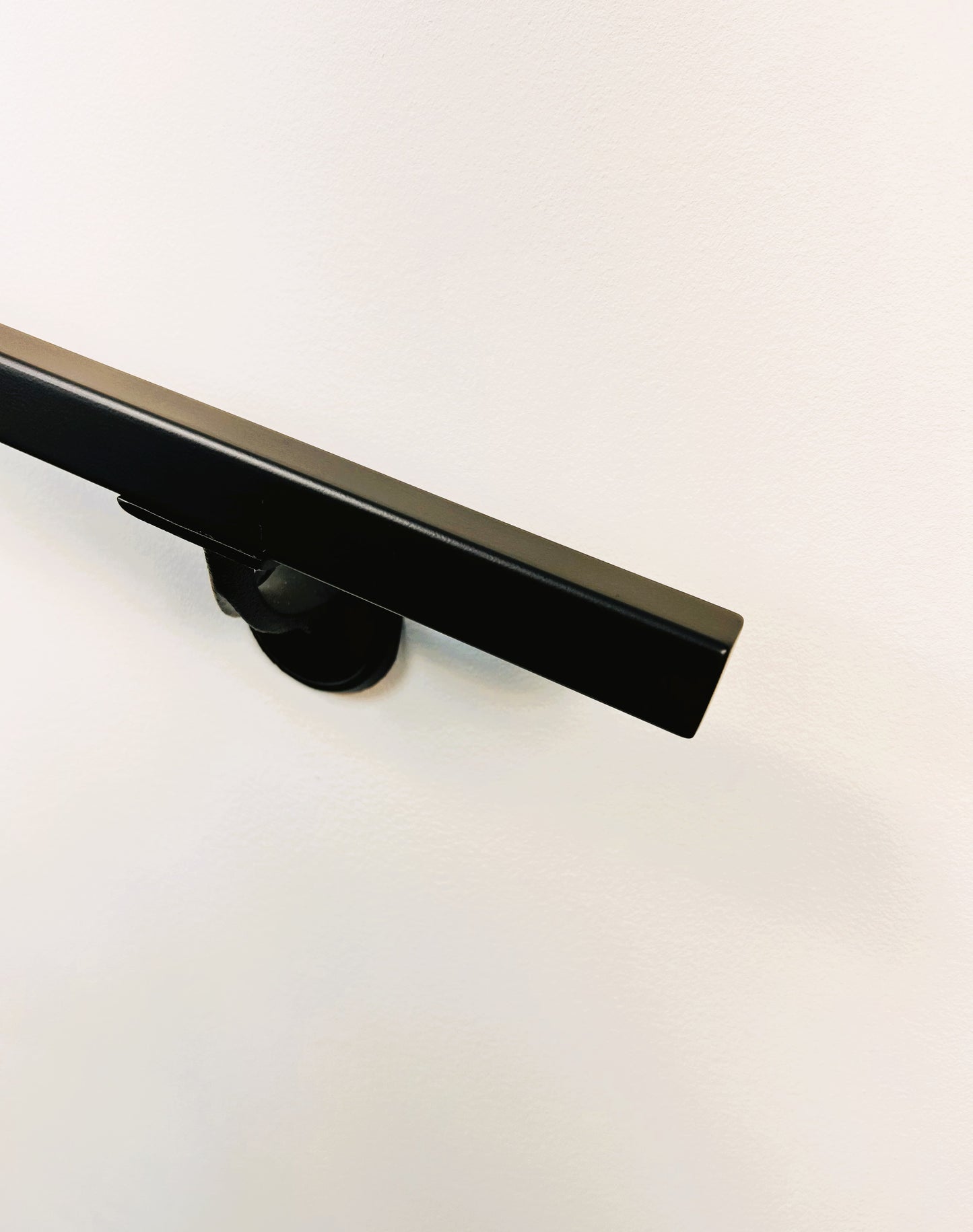 Metal Handrail 1"x1" Modern Minimalist Powder Coated, Straight End Handrail