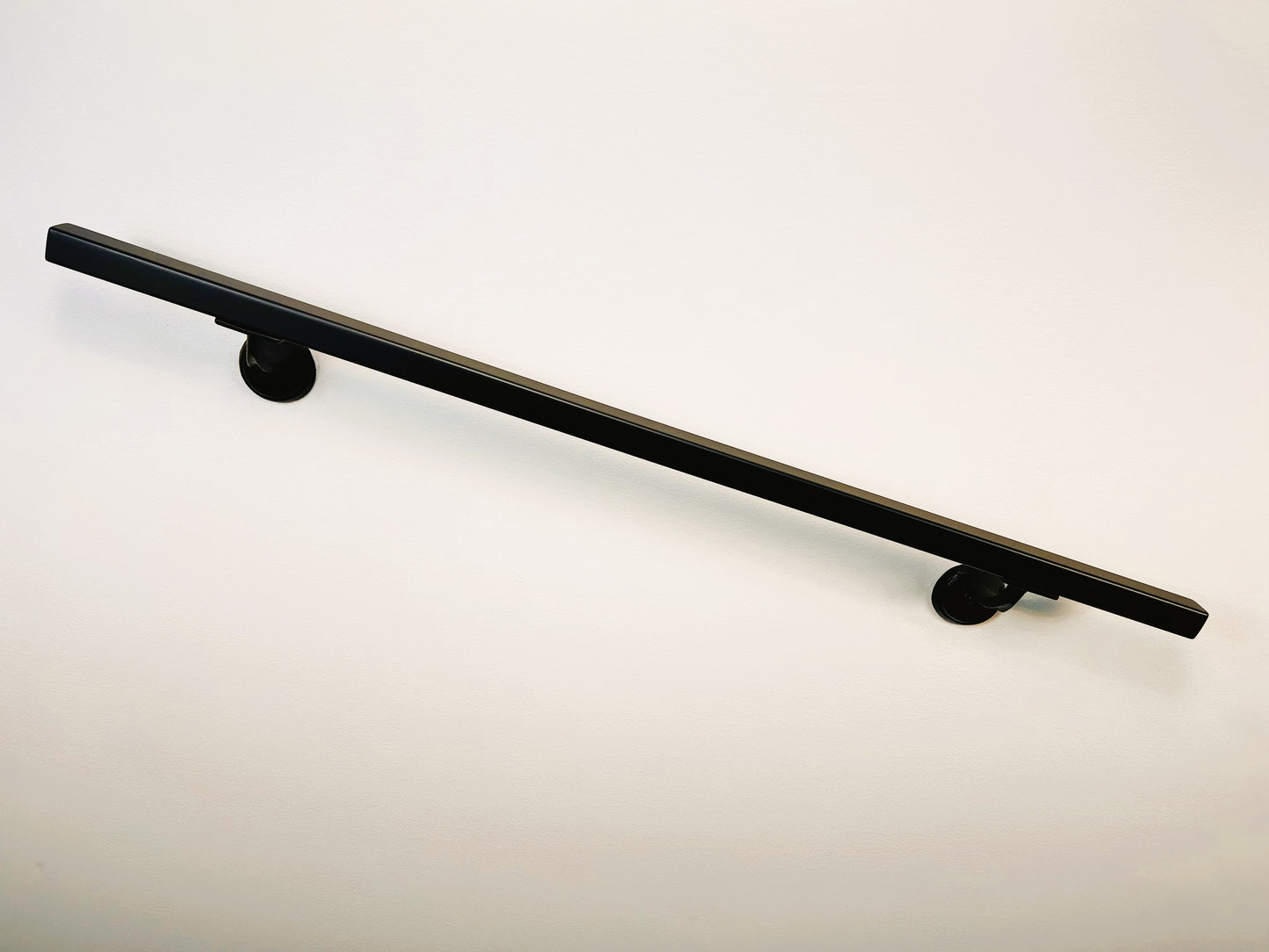 Metal Handrail 1"x1" Modern Minimalist Powder Coated, Straight End Handrail