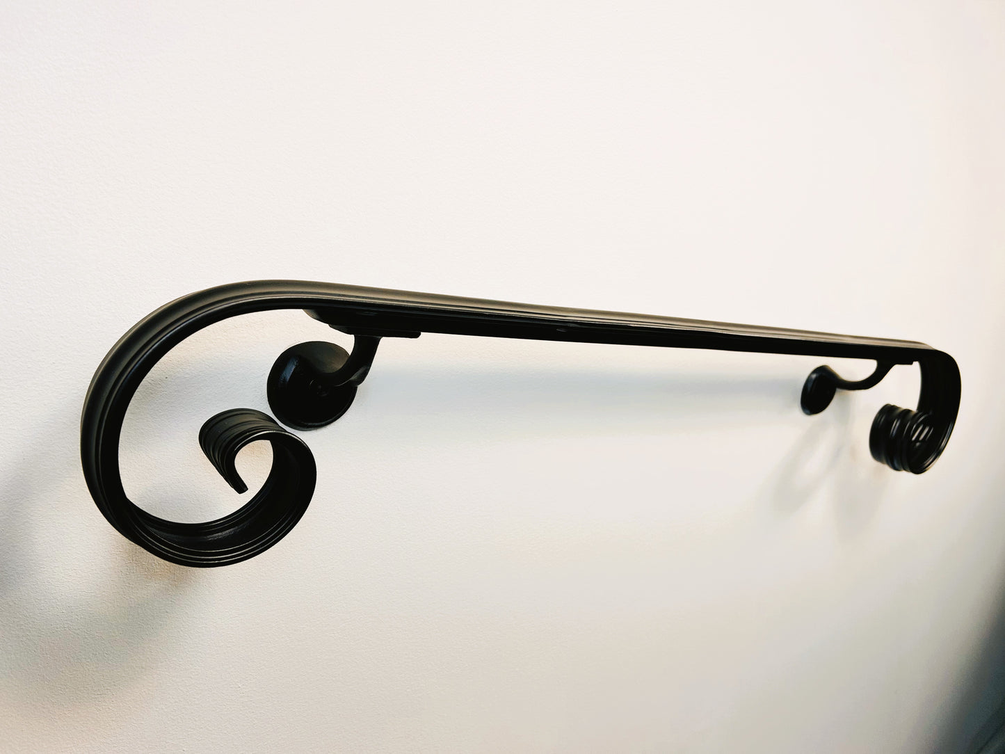 Metal Handrail 1-3/4” Molded Scroll End Design Powder Coated